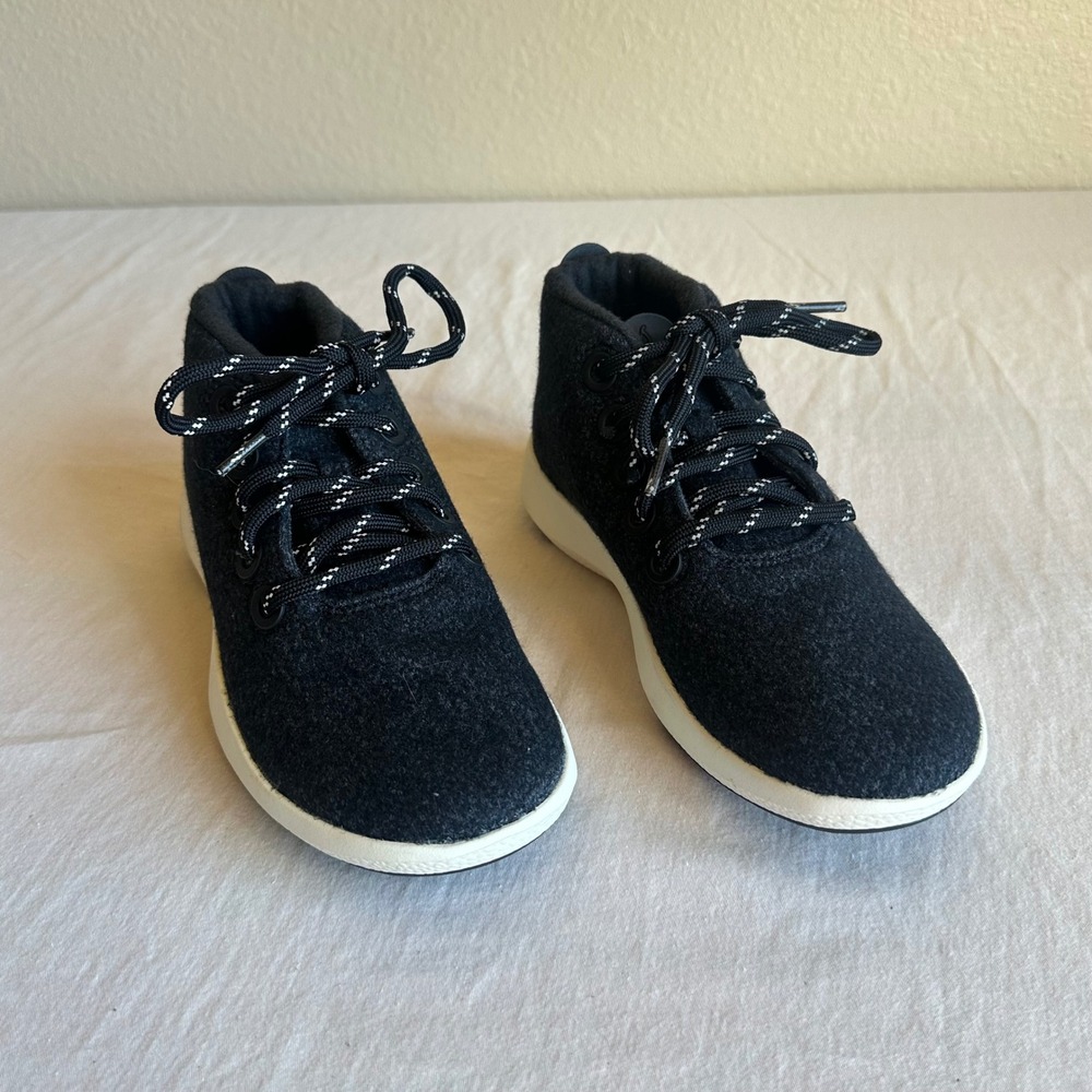 Allbirds Wool Runner Up Mizzles Black Women's High Top Shoes Sneakers Sz 5 New